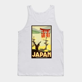 Japan - Vintage Japanese Government Railways Travel Poster Tank Top